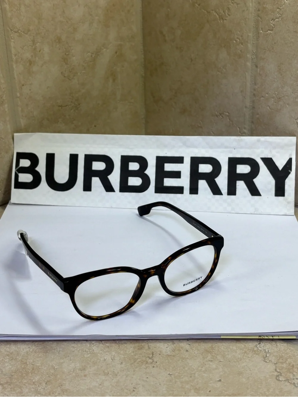 New Burberry B2315 3002 Unisex Tortoiseshell Brown Optical Glasses